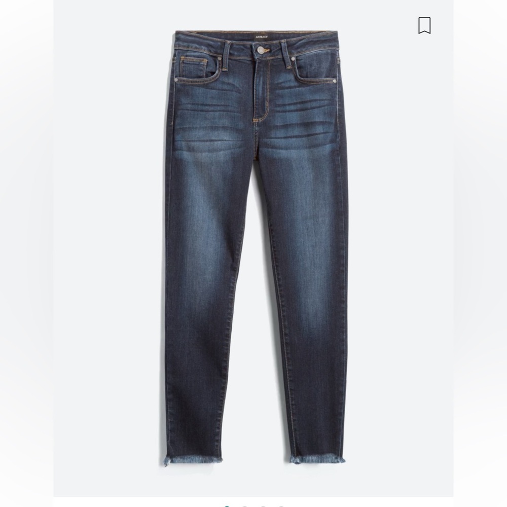 JUST BLACK Brooks Frayed Hem Skinny Jean size 30